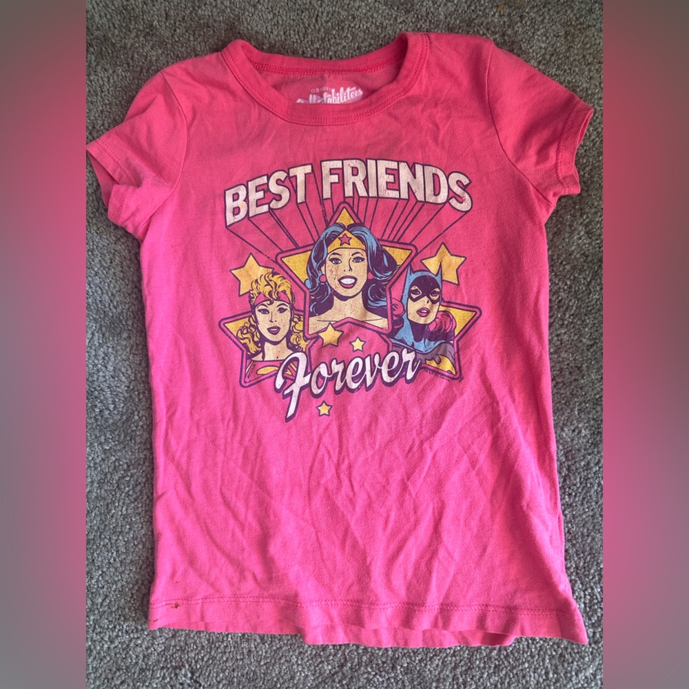 Old Navy Collectibilitees best friends, super girl, Wonder Woman, batwoman